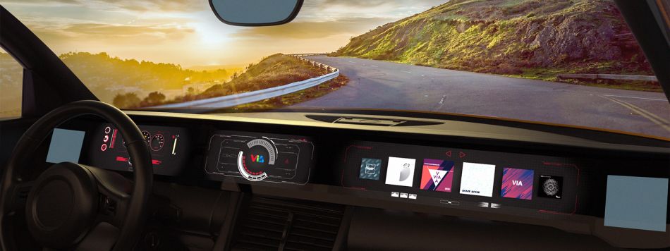 Interactive Display System in a vehicle