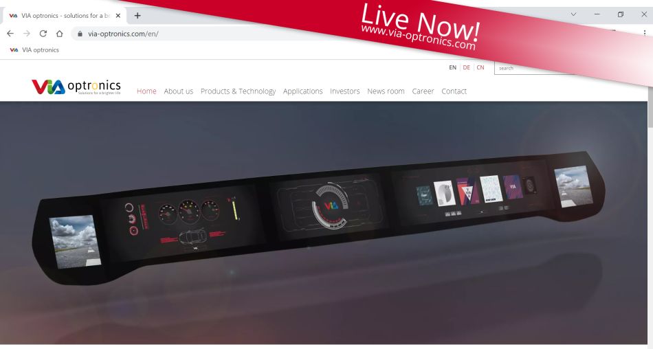 Screenshot der neuen Webseite