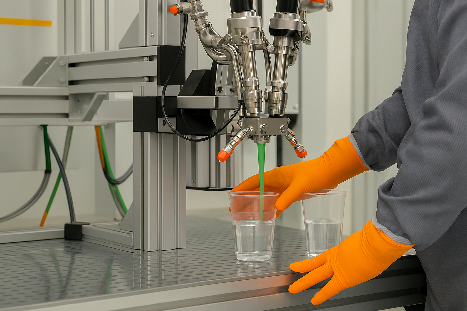 VIA optronics Mitarbeitende arbeit mit VIA bond plus Material für Optical Bonding Technologie